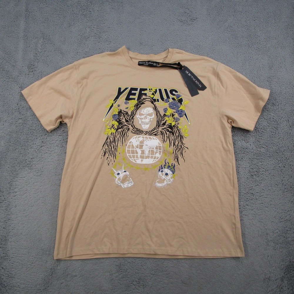 Maison des Rois YZS Reaper World Tee XL Cream Graphic T-Shirt Yeezus Style